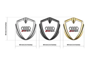 Audi Emblem Fender Abzeichen High-End Look Drift Stil